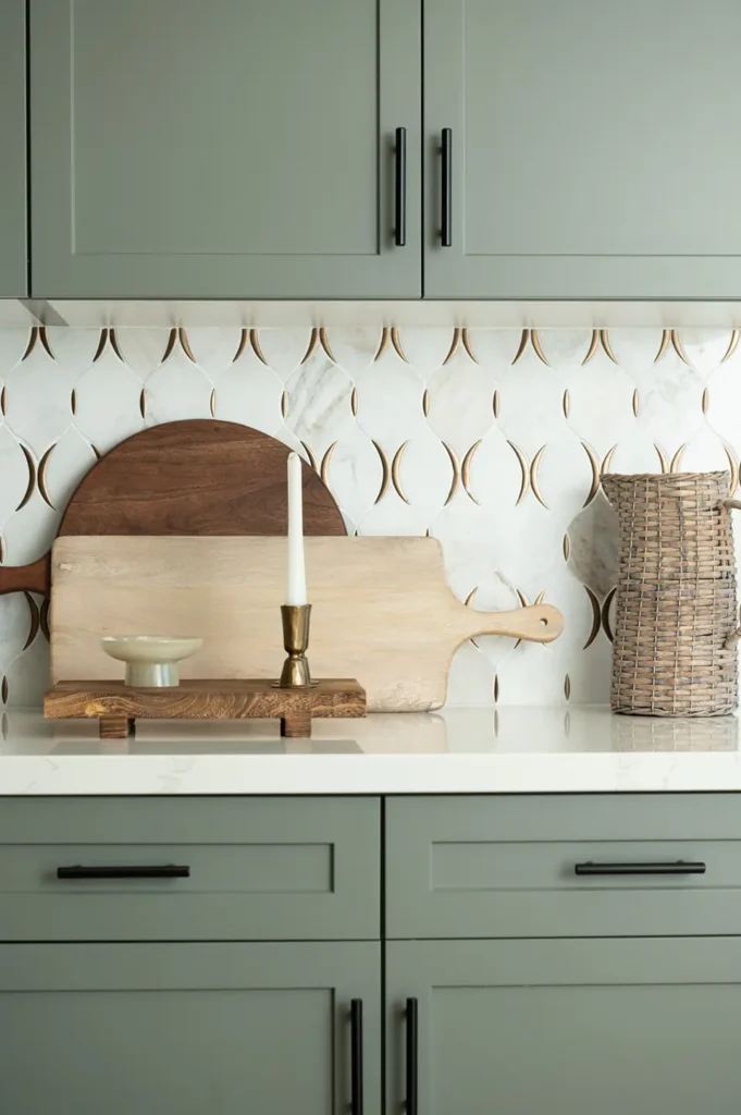 Interior - Kitchen featuring stylish backsplash and cabinets