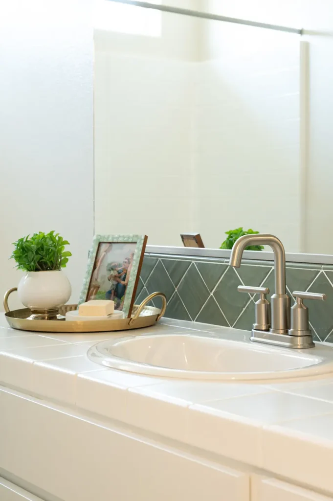 Interior - bathroom sink with brushed-nickel fixtures